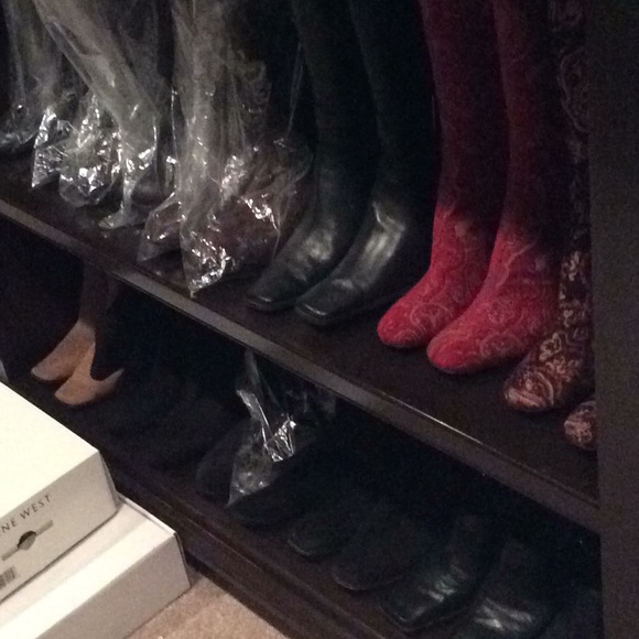 Nine West, black leather boots, tall, buckle, new - Picture 8 of 8